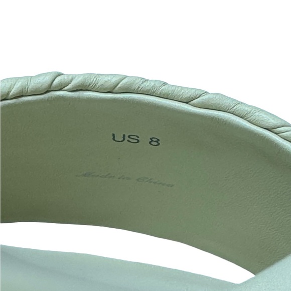 ONCEPT | Athens Ruched Leather Slide Sandal in Green Sustainable 8 - Picture 11 of 12